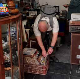 Me looking out for records.